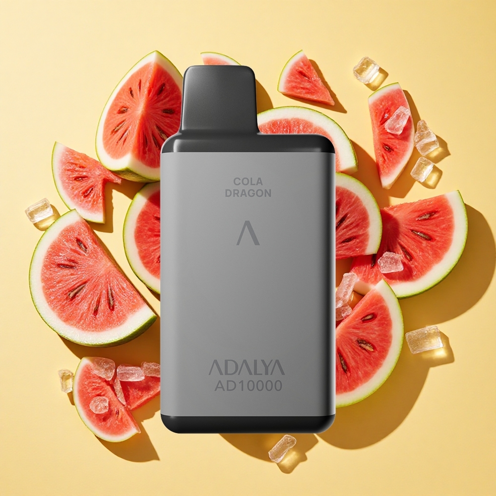 Adalya AD 10000 Puffs Kertakäyttöinen Vape Vesimeloni Jää + 14 ml nestettä + USB-C