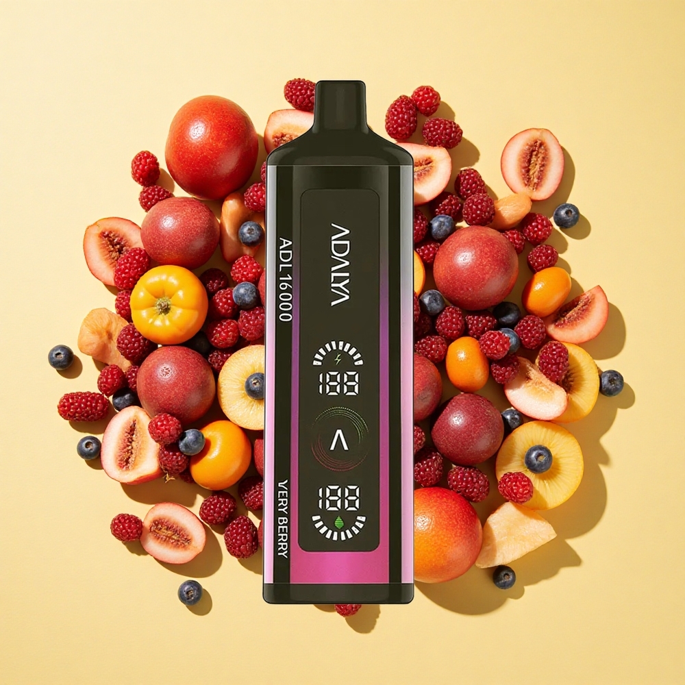 Adalya ADL 16000 PRO Tupahdus Kertakäyttöinen Vape Erittäin Marja 25ml 2%