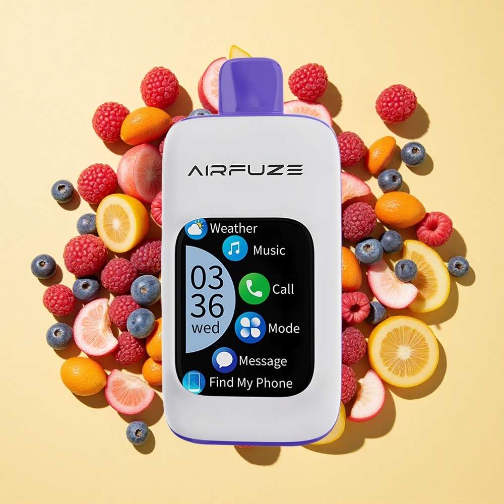 AirFuze Smart 30000 Puffs 5% Nikotiini Sininen Vadelma Jää Kertakäyttöinen Vape