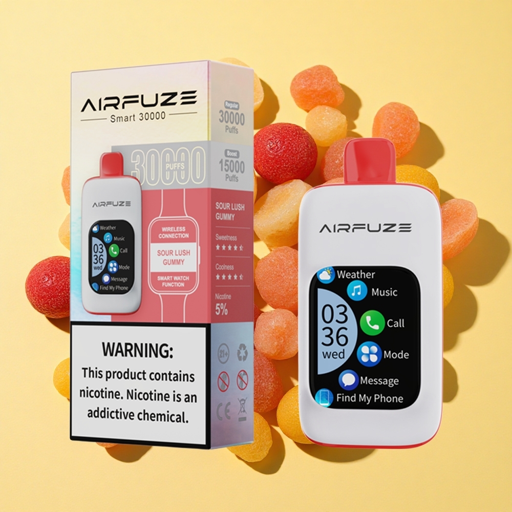 AirFuze Smart 30000 Puffs 5% Nikotiini Type-C Hämmennys Hyvä Makea Kummi