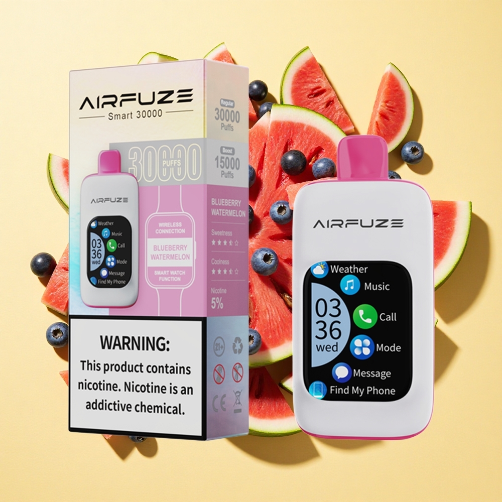 AirFuze Smart 30000 Puffs Kertakäyttöinen Vape Mustikka-Vesimeloni 5% 900mAh