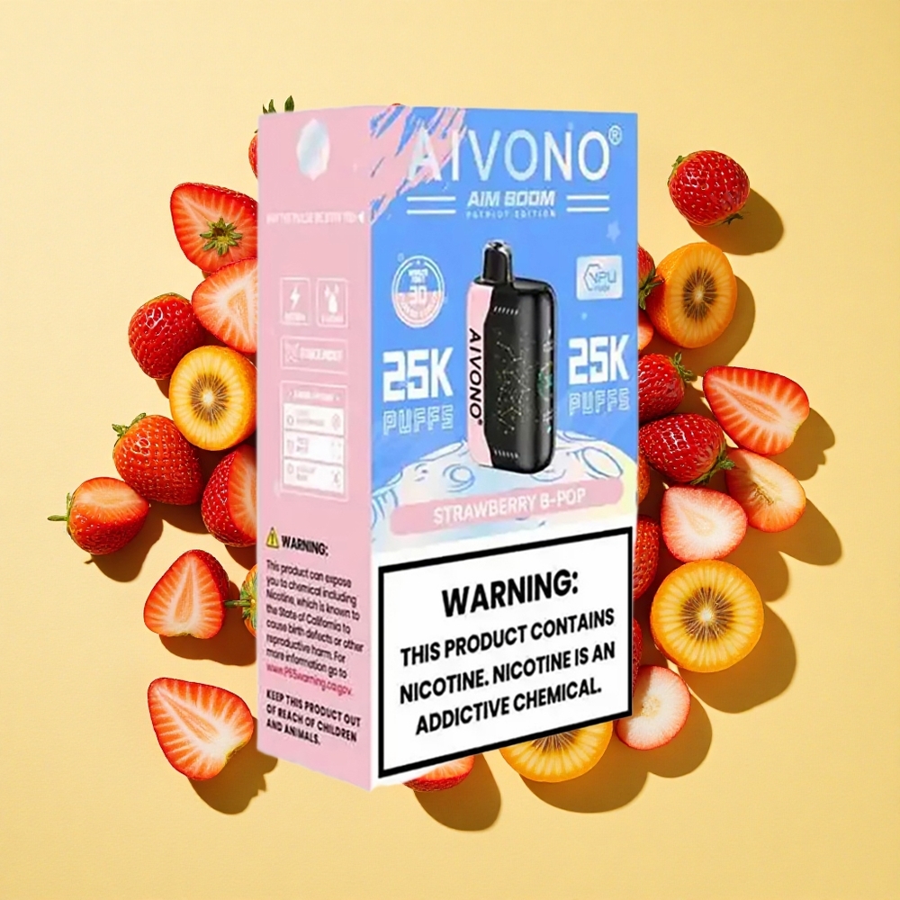 Aivono AIM BOOM 25000 Puffs Mansikka B Pop 28ml 650mAh