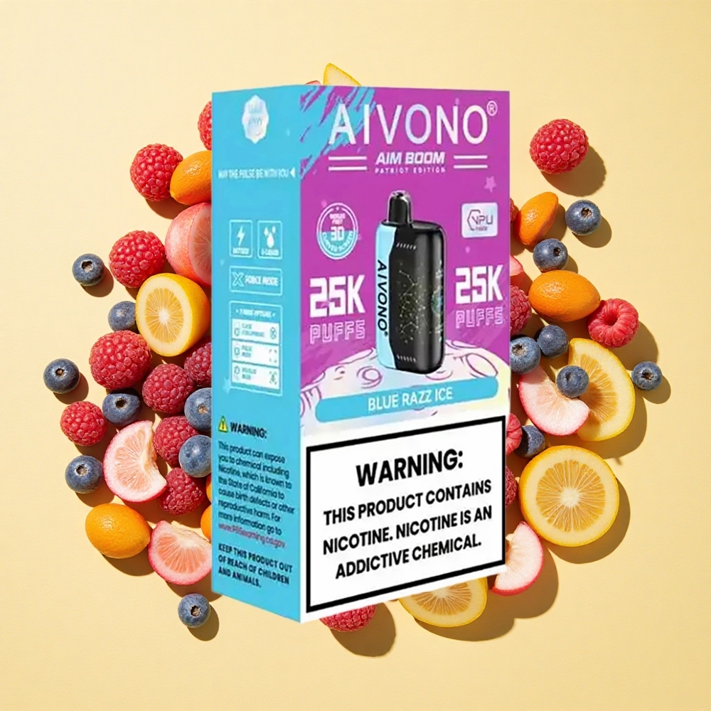 Aivono Aim Boom 25000 Puffs 28ml Sininen Vadelma Jää