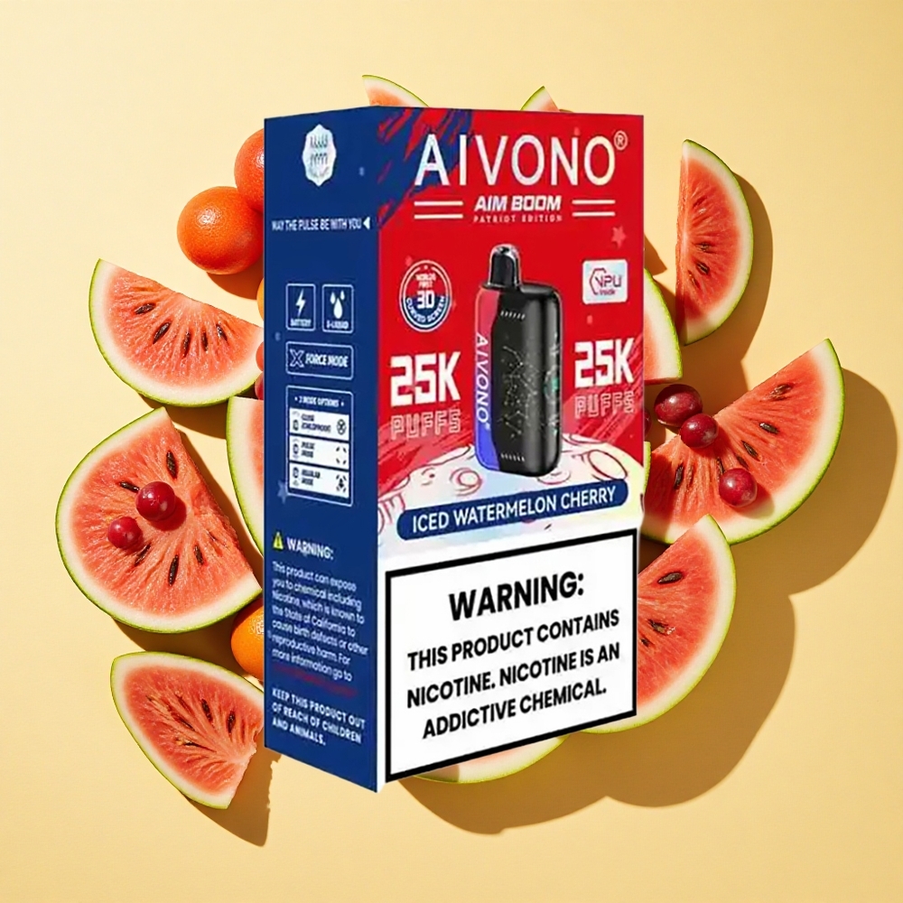 Aivono Aim Boom 25000 Puffs Jäätynyt Vesimeloni Kirsikka 28ml 650mAh