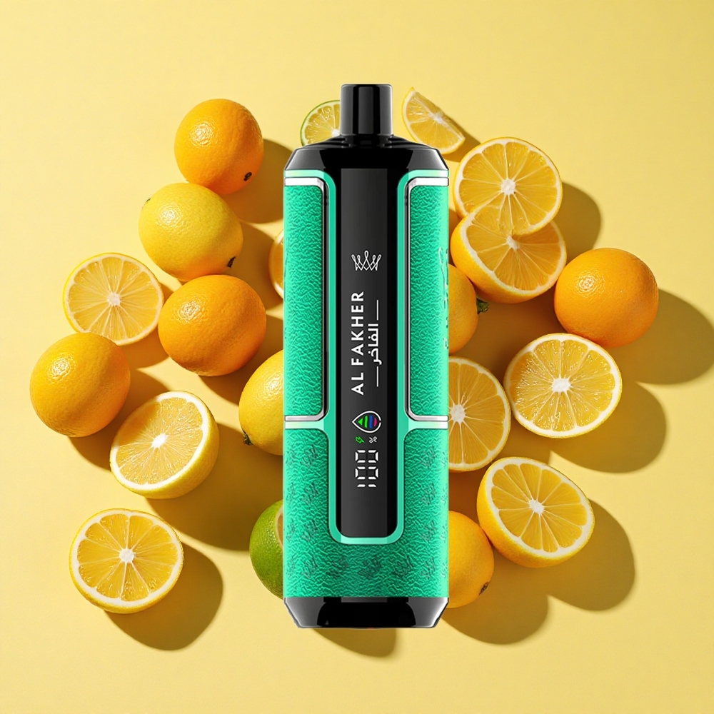 Al Fakher Crown Bar 15K Hypermax 22ml 600mAh Kertakäyttöinen Vape Kit Sitruuna Lime