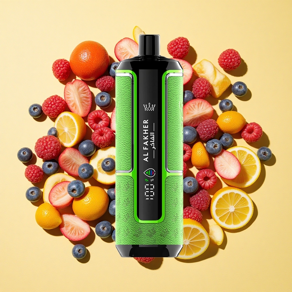 Al Fakher Crown Bar 15K Puffs Sininen Vadelma Sitruunalimu E-Liq 22ml 600mAh