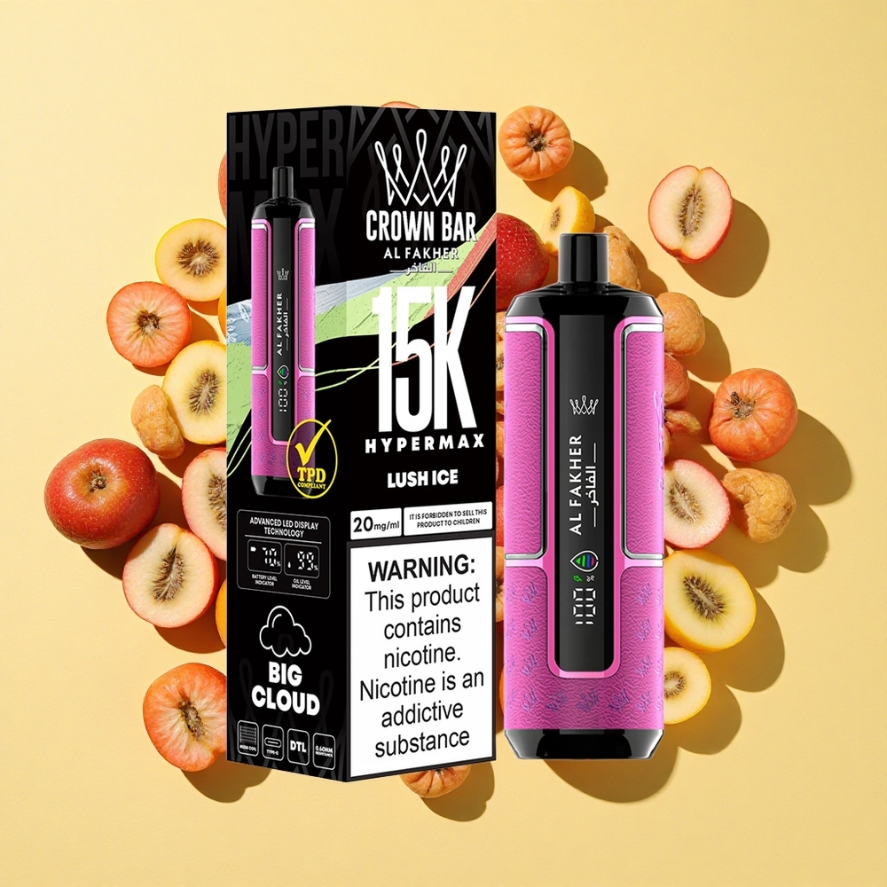 Al Fakher Crown Bar 15K Suoraan Keuhkoihin 22ml Tyypin-C Ladattava Luch Jää