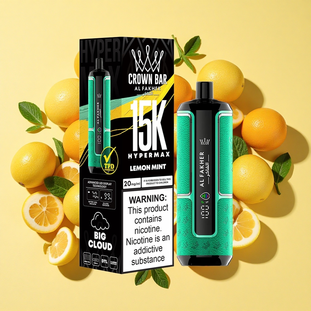 Al Fakher Crown Bar 15K Suoraan Keuhkuun 22ml Sitruuna Minttu Hypermax