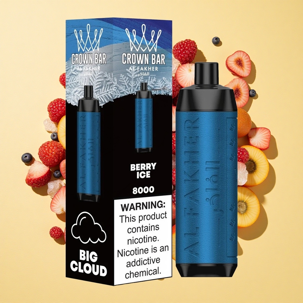 Al Fakher Crown Bar 8000 Marja-Jää 18ml 8000 Puffs