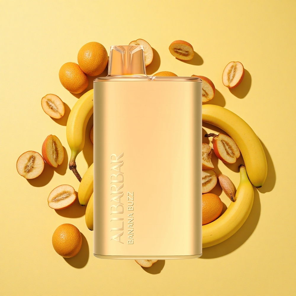 Alibarbar Rich 8000 Puffs Kertakäyttöinen Vape Banaanin Humina 20ml 2000mAh