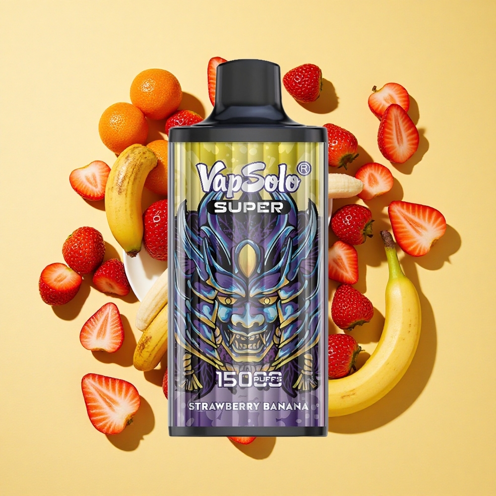 Vapsolo Super 15000 Puffs Mansikka-Banaani 40ml 850mAh