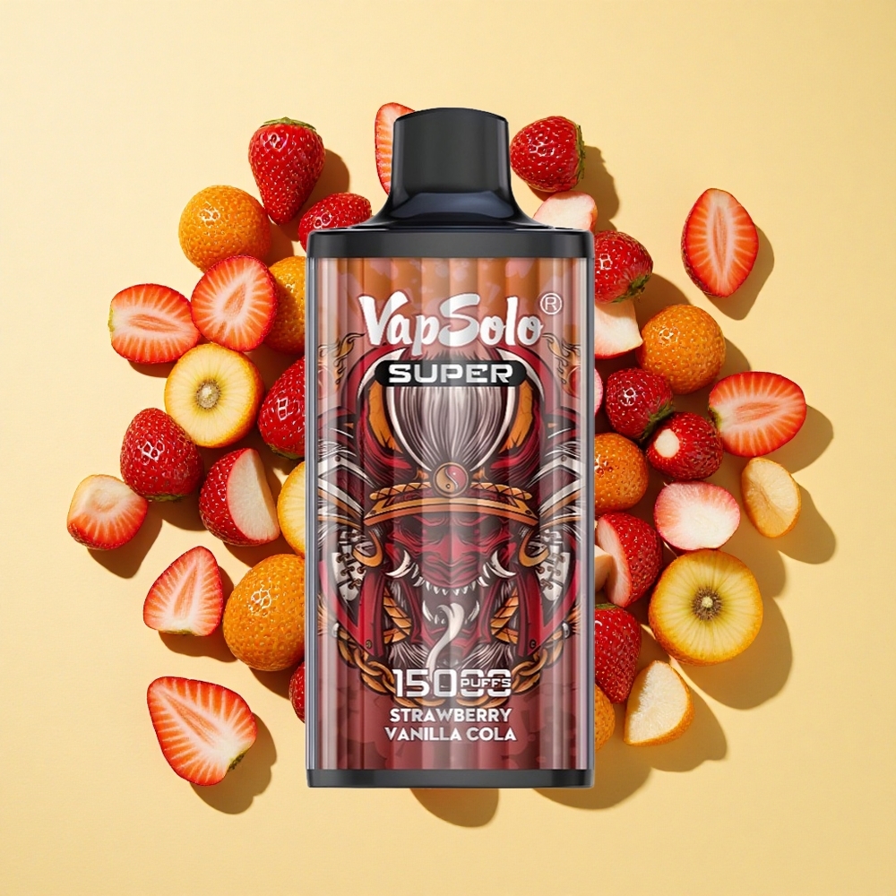 Vapsolo Super 15000 Puffs Mansikka-Vanilja-Kola 40ml 850mAh