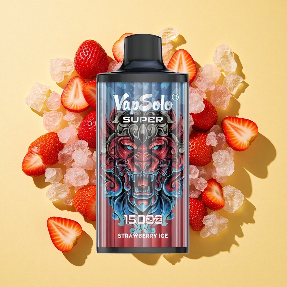 Vapsolo Super 15000 Puffs Mansikkajää 40ml 850mAh