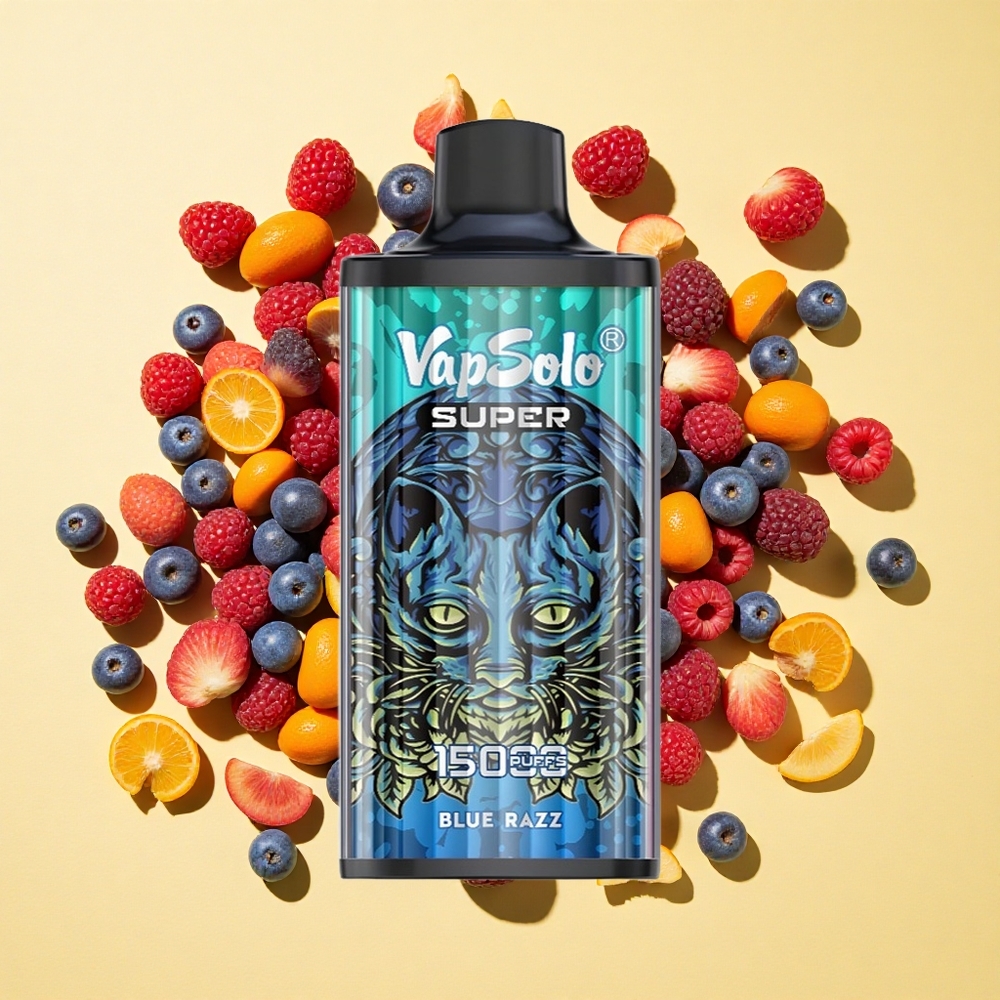 Vapsolo Super 15000 Puffs Sininen Vadelma 40ml 850mAh