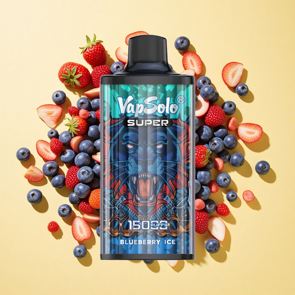 Vapsolo Super 15000 Tupahdusta Mustikkajää 40ml 850mAh