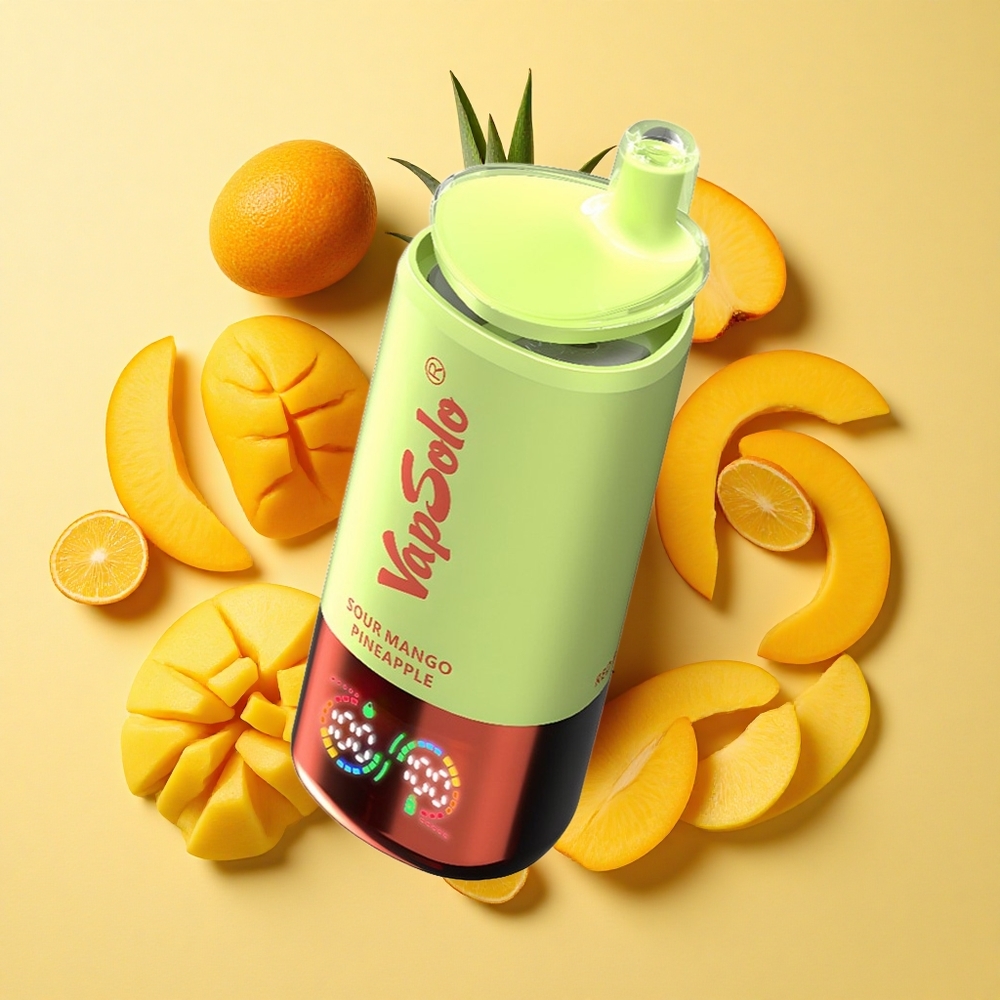 VapSolo Triple 30000 Puffs Mango-Ananas 40ml 3-säiliö Type-C
