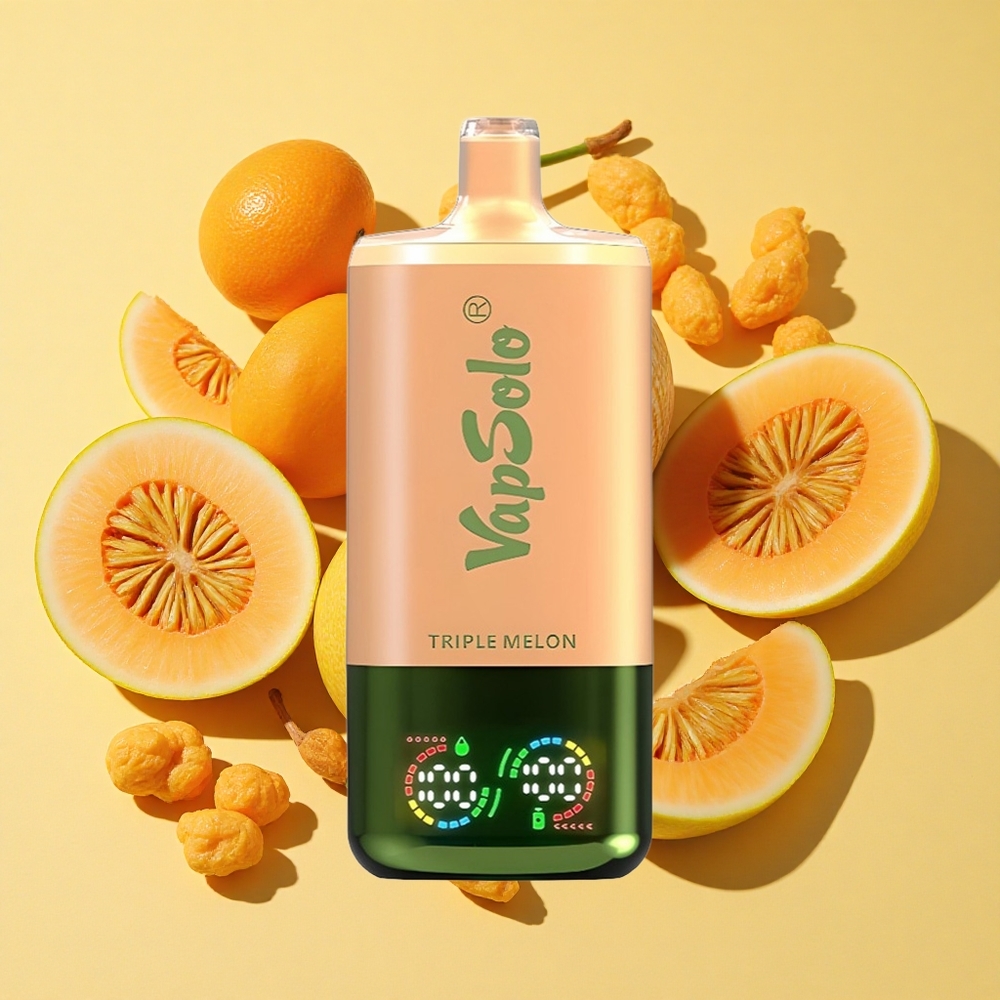 VapSolo Triple 30000 Tupakointia Kolme Melonia 40ml 20mg/ml Type-C