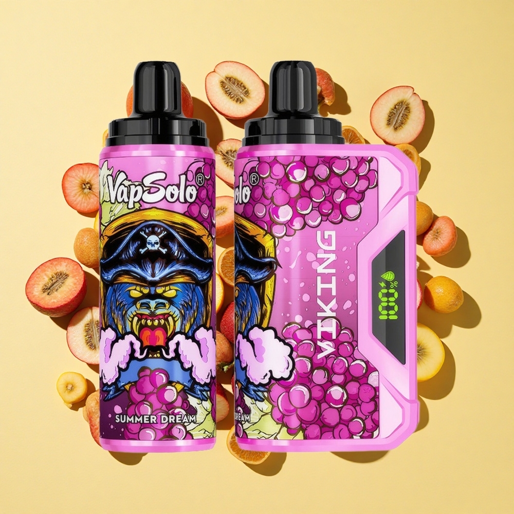 VapSolo VIKING 12000 Puffs 22ml Kesä Uni Type-C & LED-näyttö