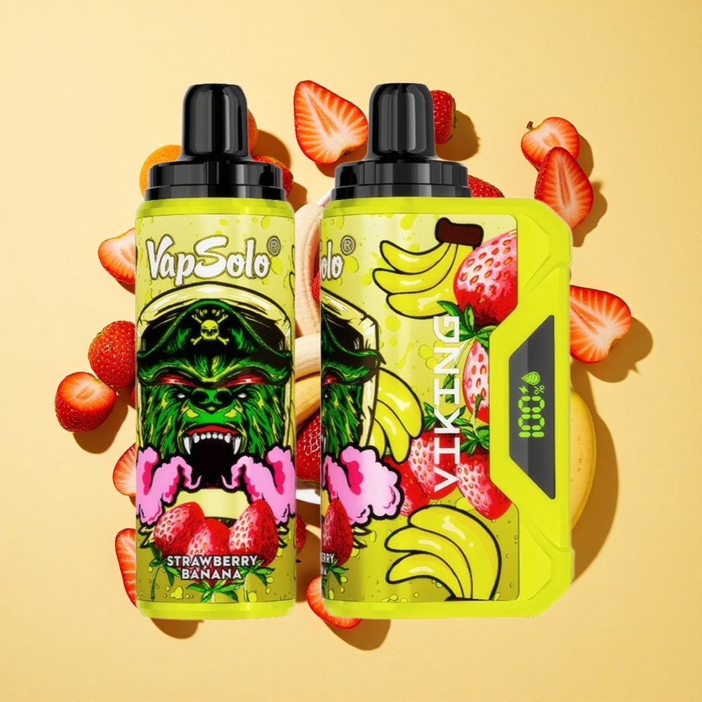 VapSolo VIKING 12000 Puffs Mansikka-Banaani 22ml Type-C
