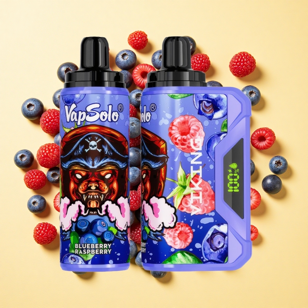 VapSolo VIKING 12000 Puffs Mustikka-Vadelma 22ml Type-C