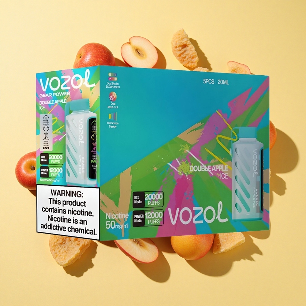 VOZOL Gear Power 20000 Puffs Kaksoisomena Jää 20ml 5% Nikotiini