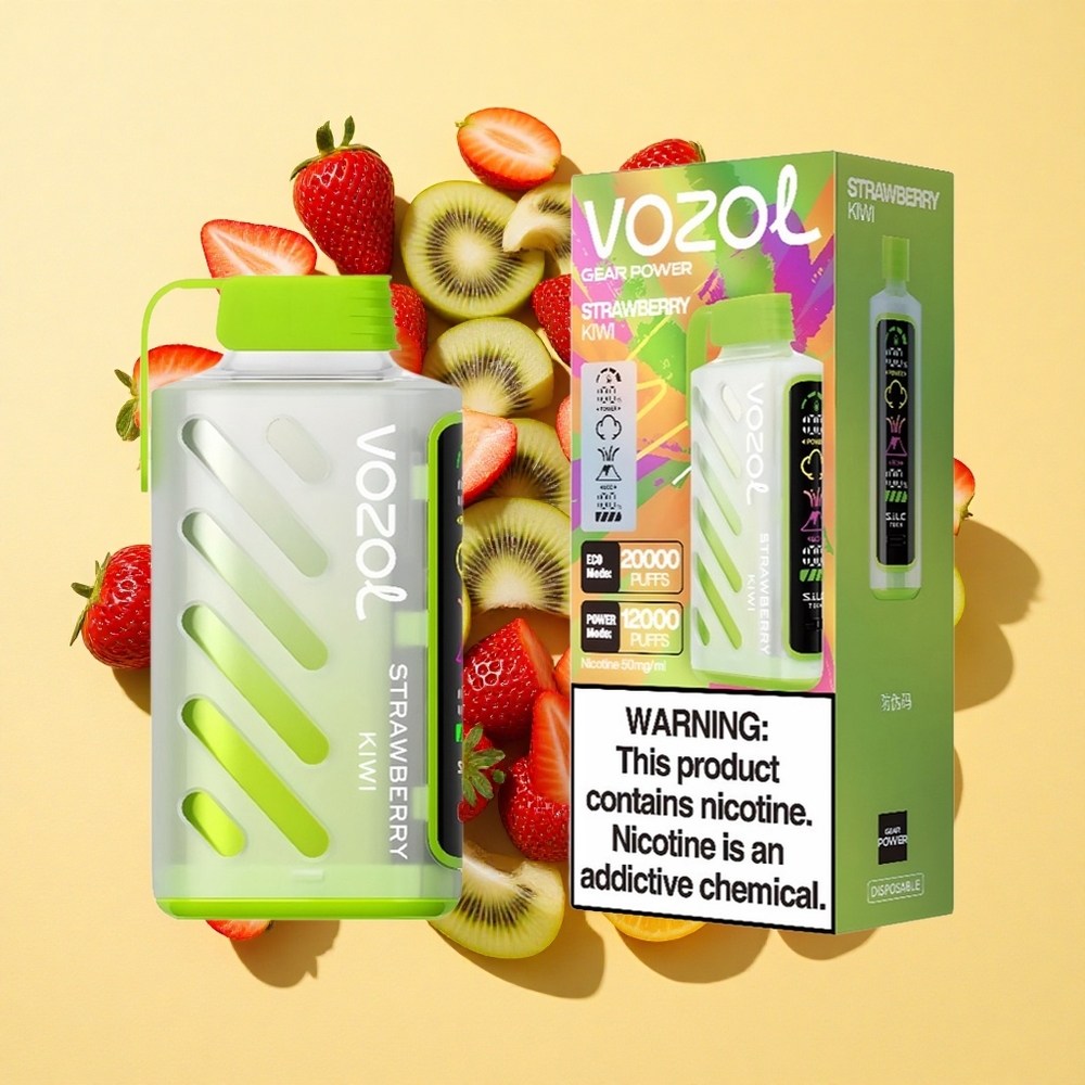 VOZOL Gear Power 20000 Puffs Mansikka-Kiivi 20ml Dual Mesh Coil