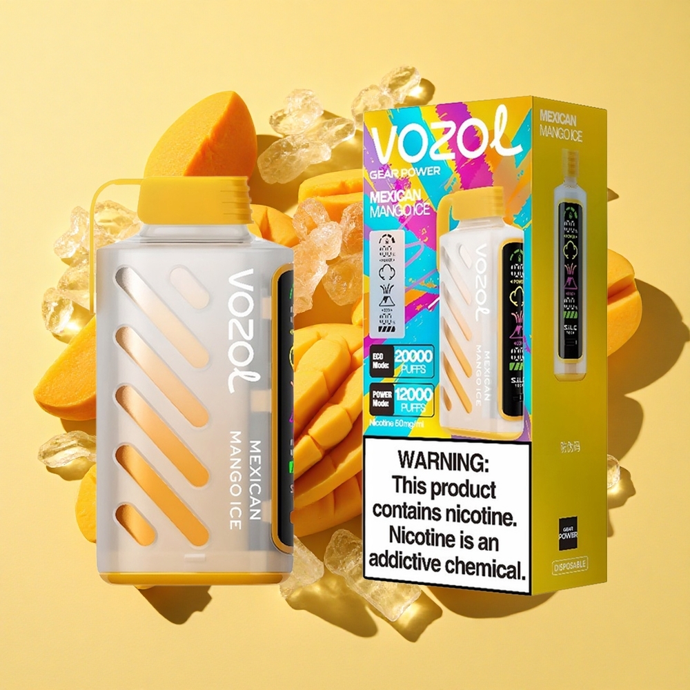 VOZOL Gear Power 20000 Puffs Meksikolainen Mango-Jää Dual Mesh Coil 20mL