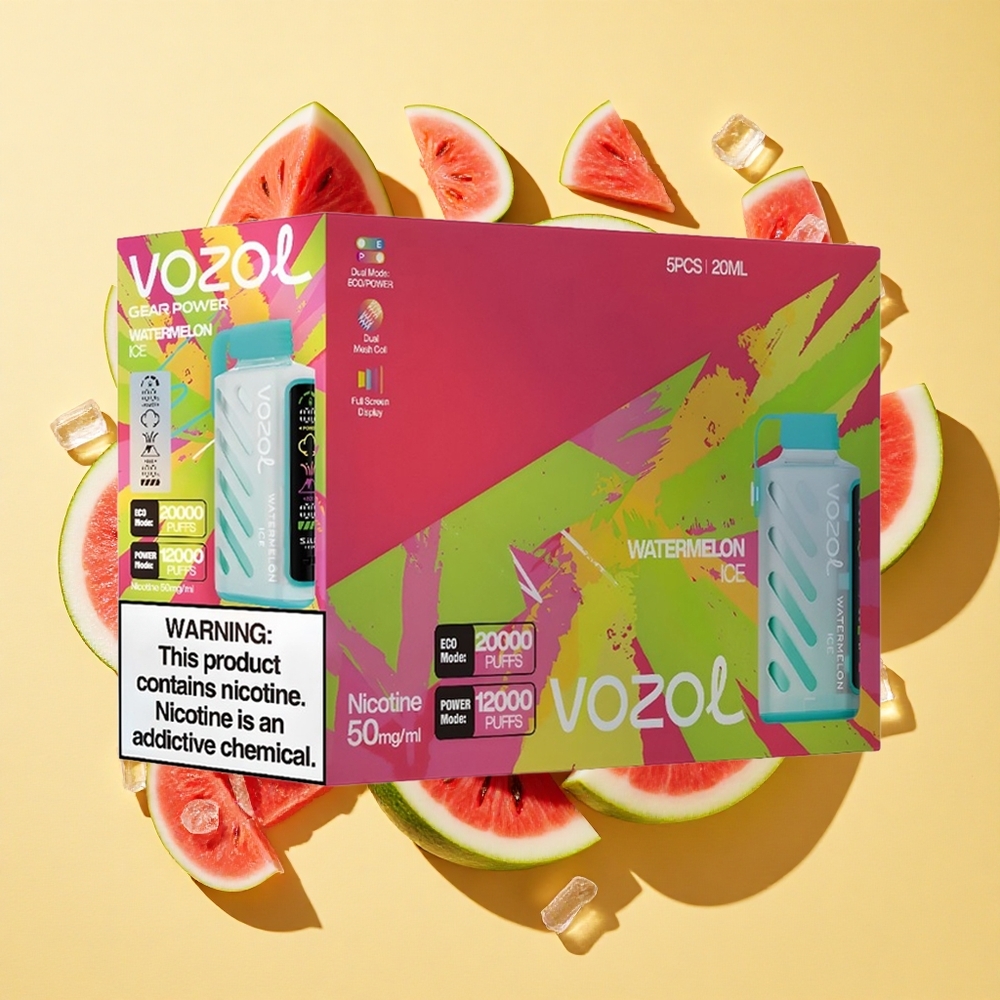 VOZOL Gear Power 20000 Puffs Vesimelonijää 20ml 5% Nikotiini