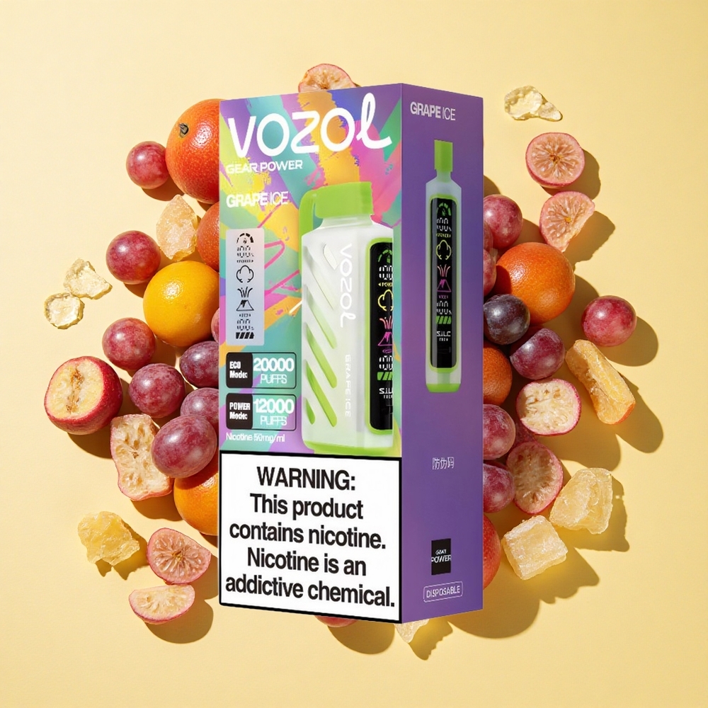 VOZOL Gear Power 20000 Puffs Viinijää 20mL 5% Nikotiini