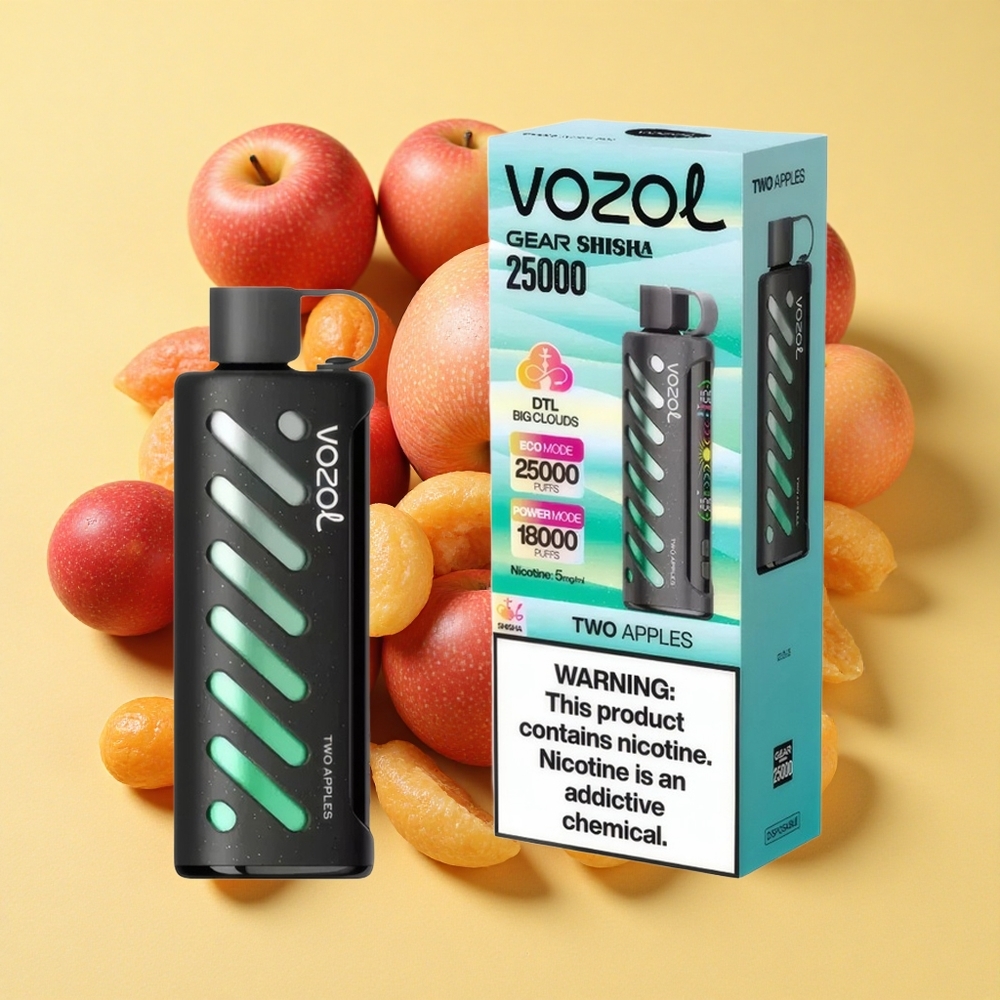 VOZOL Gear 25000 Puffs Kaksi Omenaa S.i.L.C Tech 1000mAh