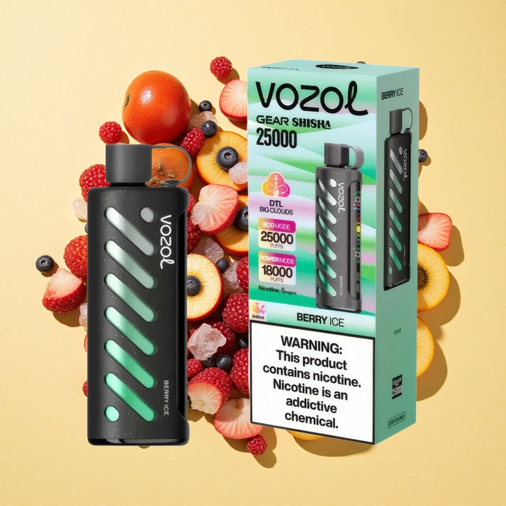 VOZOL Gear 25000 Puffs Marja-Jää 1000mAh 5mg/ml
