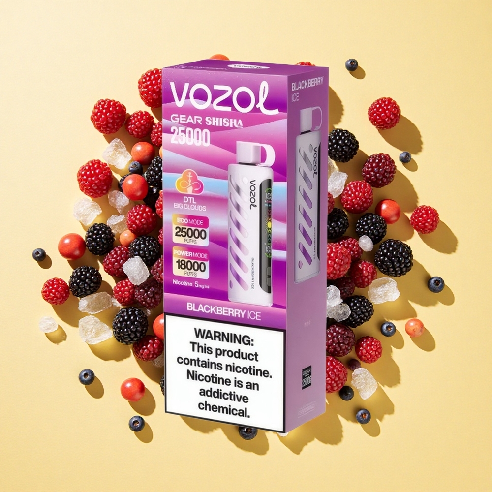VOZOL Gear 25000 Puffs Mustikka-Jää S.i.L.C Tech 1000mAh