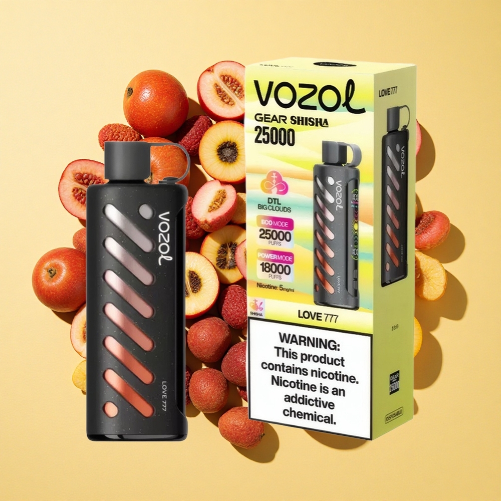 VOZOL Gear Shisha 25000 Tupahdusta 30 Maukas Makua 1000mAh Akku Love 777