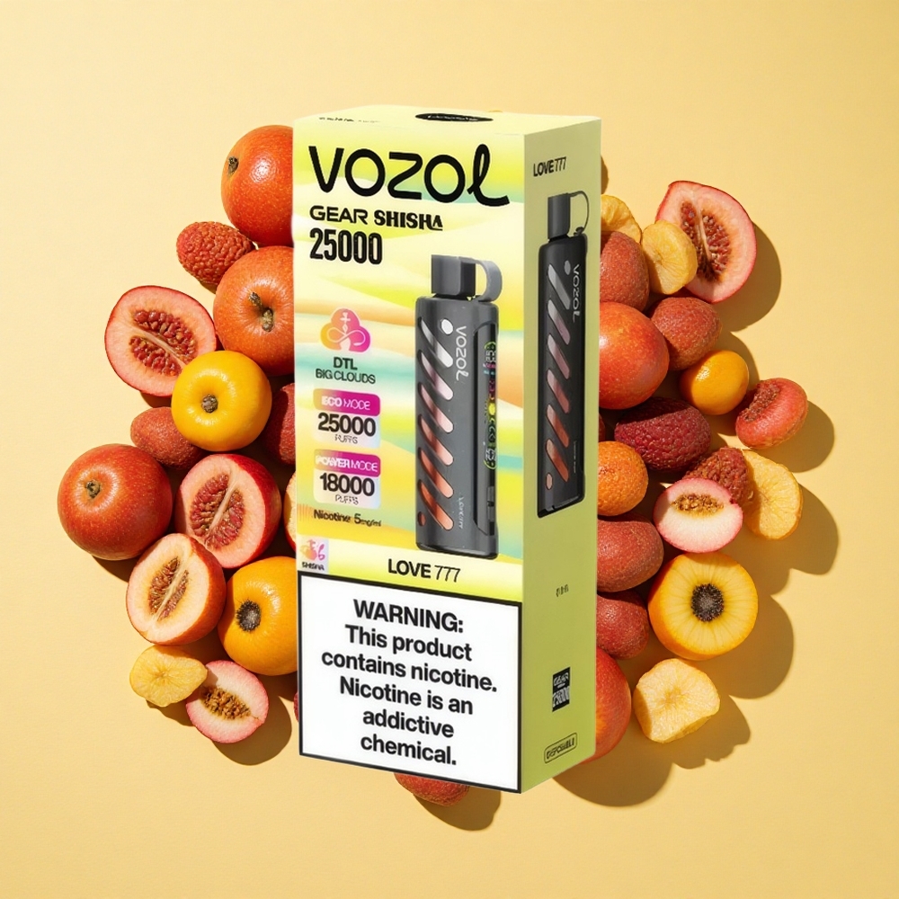 VOZOL Gear Shisha 25000 Tupahdusta 30 Maukas Makua 1000mAh Akku Love 777