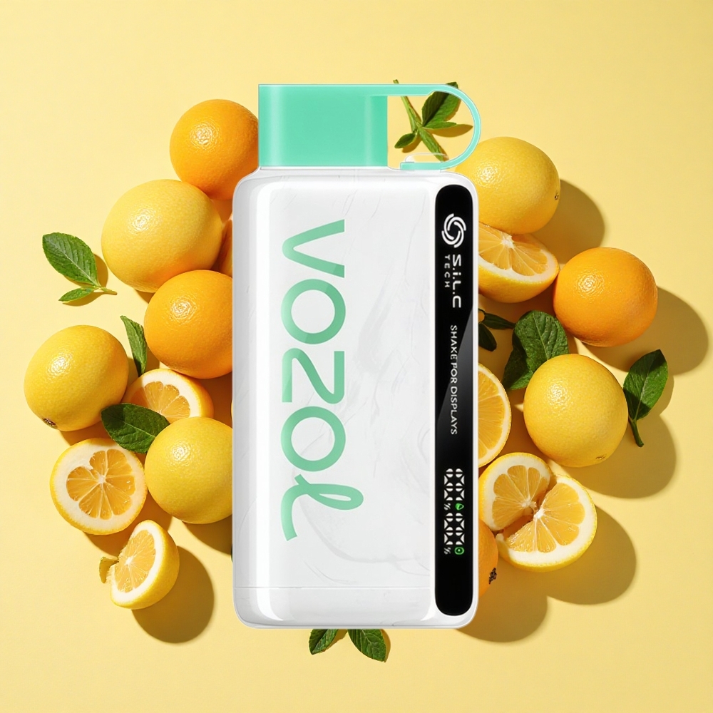 VOZOL STAR 9000/12000 Sivakka Sitruuna Mint 650mAh 30% Nopeampi Lataus