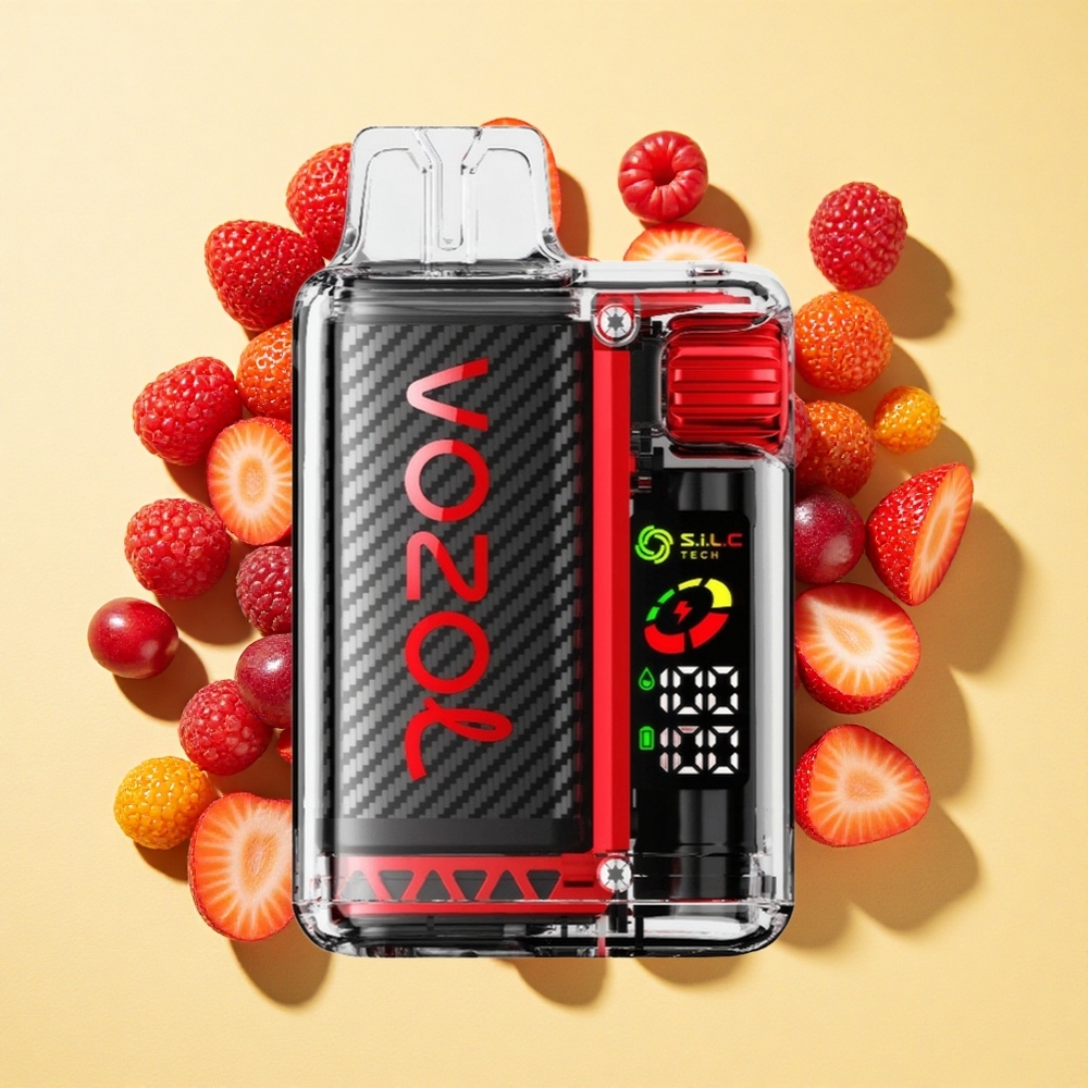 VOZOL Vista 20000 Puffs Mansikka Vadelma Kirsikka 650mAh 2% Nikotiini